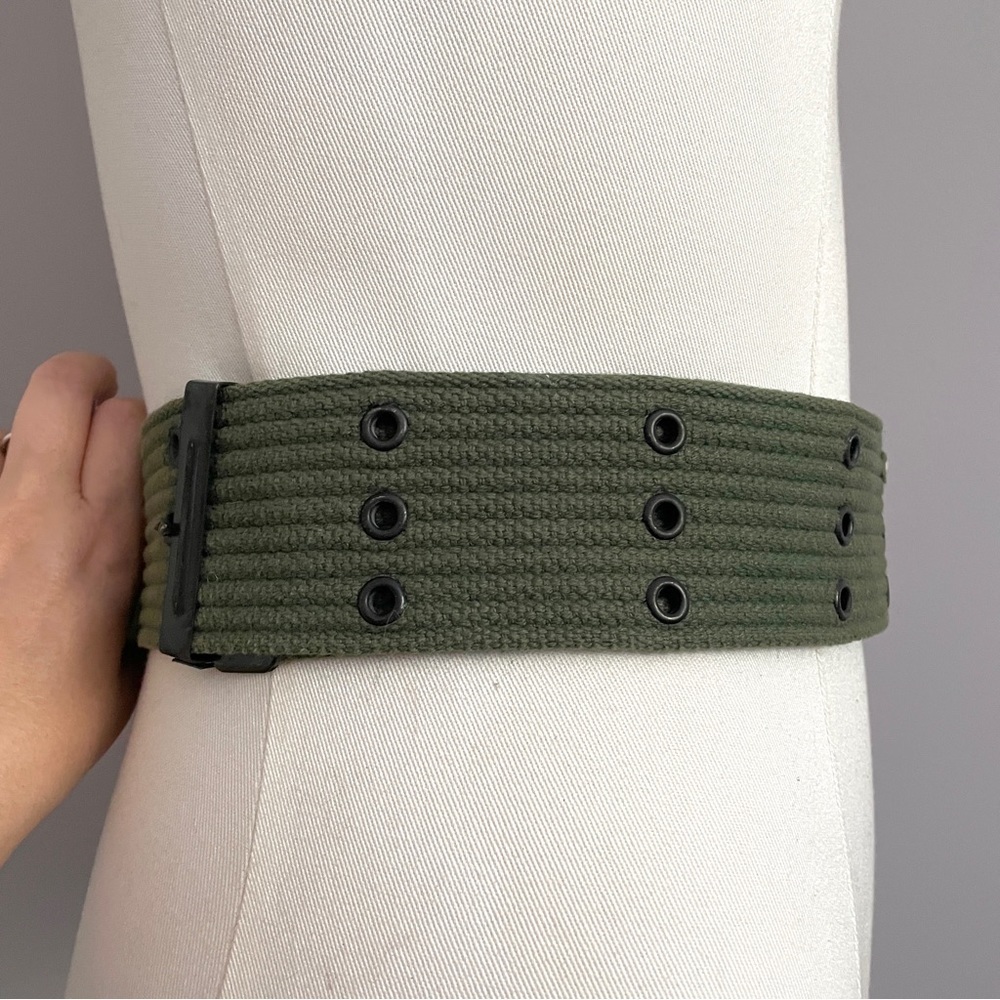 Aritzia TNA Green Military Style Webbed Cotton Belt - M/L - Picture 2 of 5